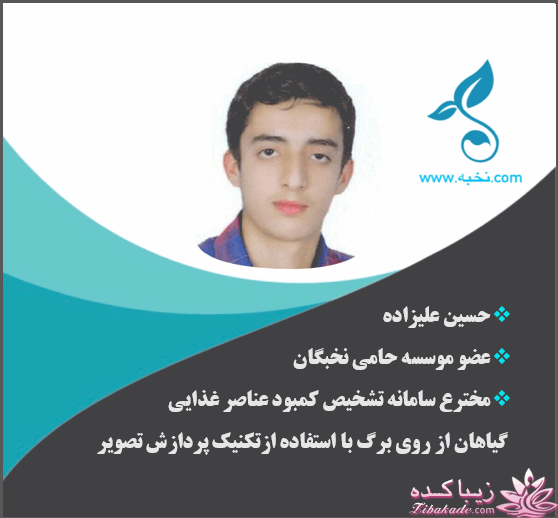 سامانه تشخیص کمبود عناصر غذایی گیاهان از روی برگ با استفاده ازتکنیک پردازش تصویر حامی نخبگان